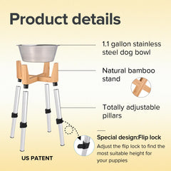 URBUDDIES stable base with rubber pads reduces movement during meals for a quieter dining experience.
