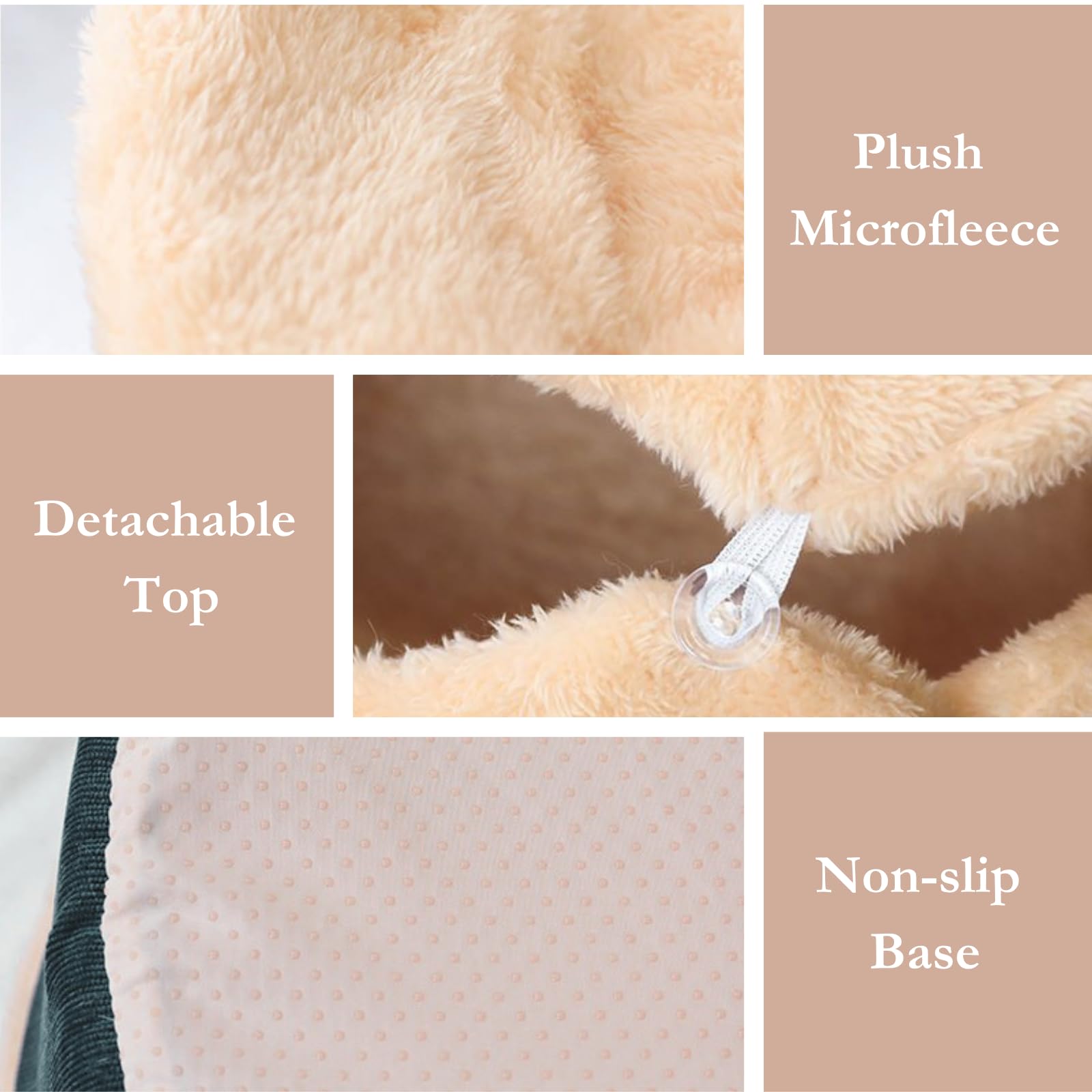 Urnat Cat Cave Bed inner mat can be used alone for separate lounging.