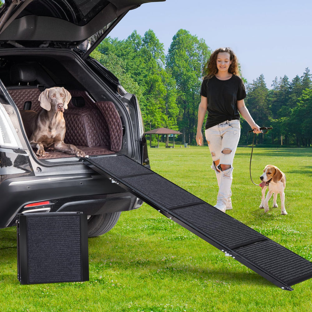Uross dog ramp car 71 extended enables smooth entry for large dogs