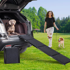 Uross dog ramp car 71 extended enables smooth entry for large dogs