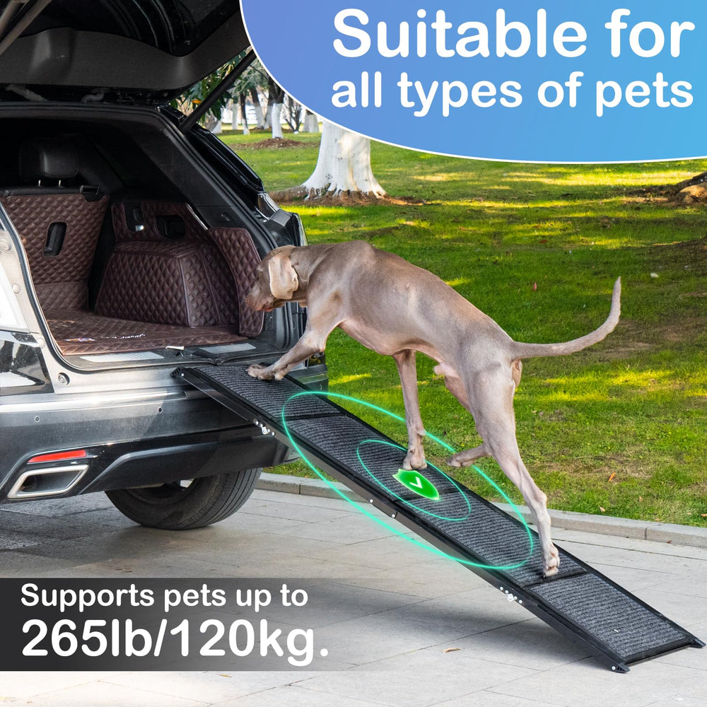 Uross dog ramp folded storage shows compact portability for travel