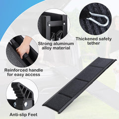 Uross dog ramp reinforced steel frame providing stable support for large dogs.