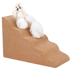 Uross dog stairs 5-steps foam aid easy bed access for small dogs.