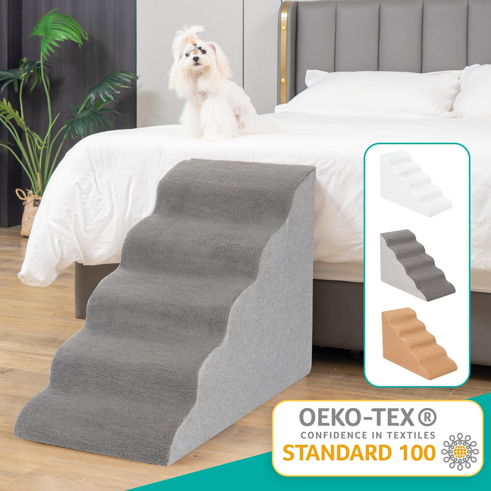 Uross dog stairs removable cover washing close-up demonstrates easy cleaning
