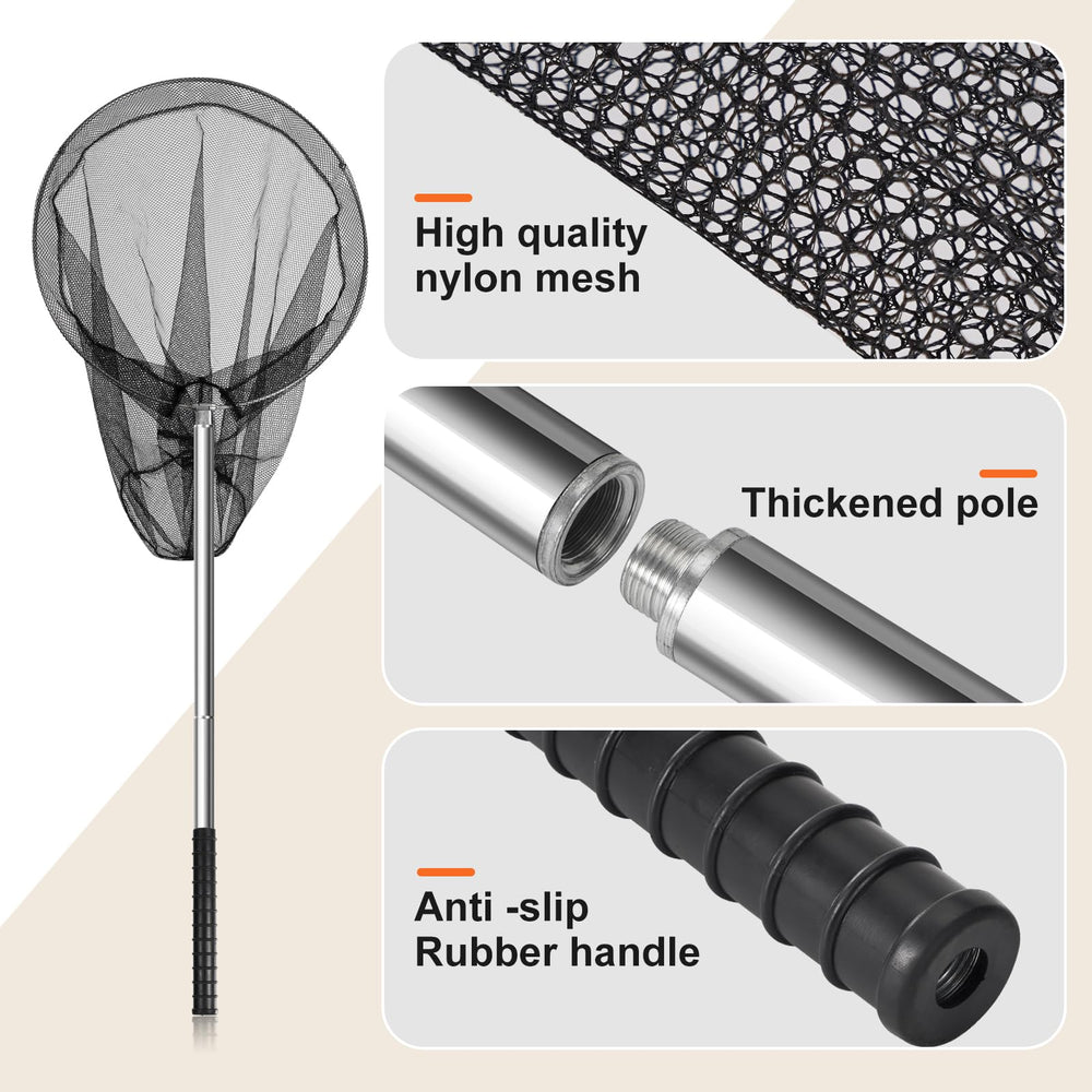 Uross Large Catch Net heavy-duty aluminum-pole emphasizes lasting durability for frequent use