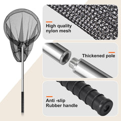 Uross Large Catch Net heavy-duty aluminum-pole emphasizes lasting durability for frequent use