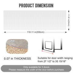 Uross PVC carpet protector with anti-slip texture keeps rugs in place during busy days.