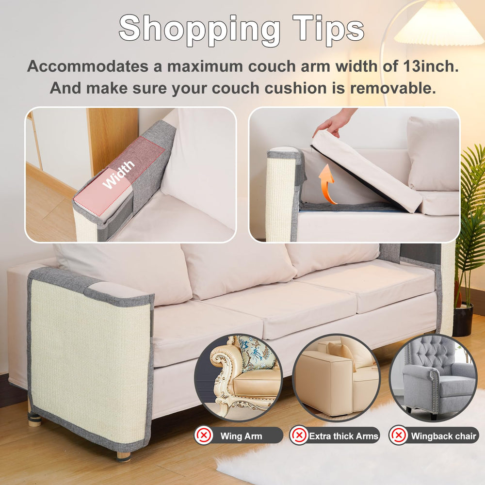 Uross couch protector mounted with Velcro straps on removable cushion