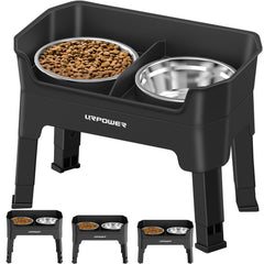 URPOWER 3-in-1 elevated dog bowls assembly improves feeding height for dogs.