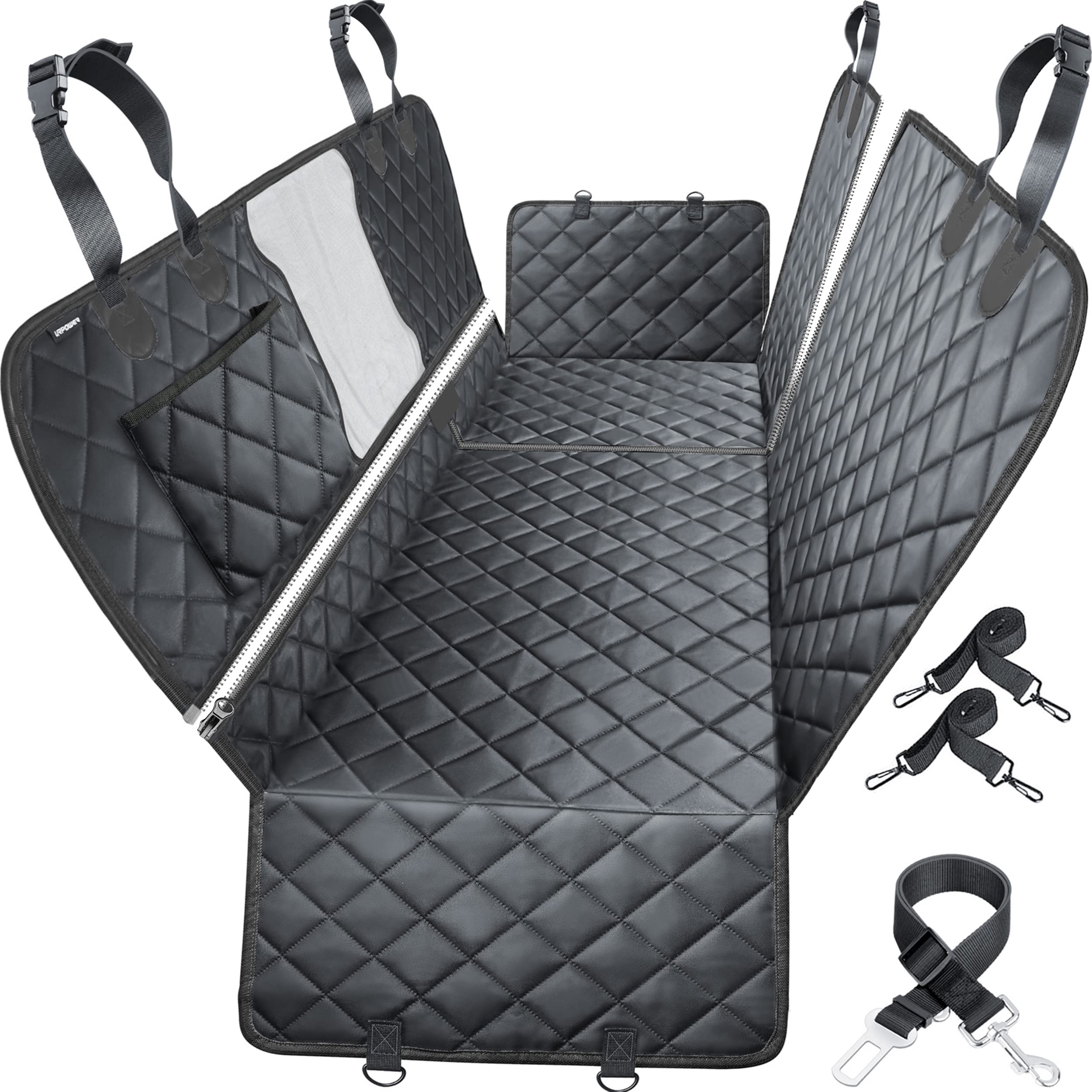 URPOWER 6-in-1 back-seat hammock protects upholstery during travel.