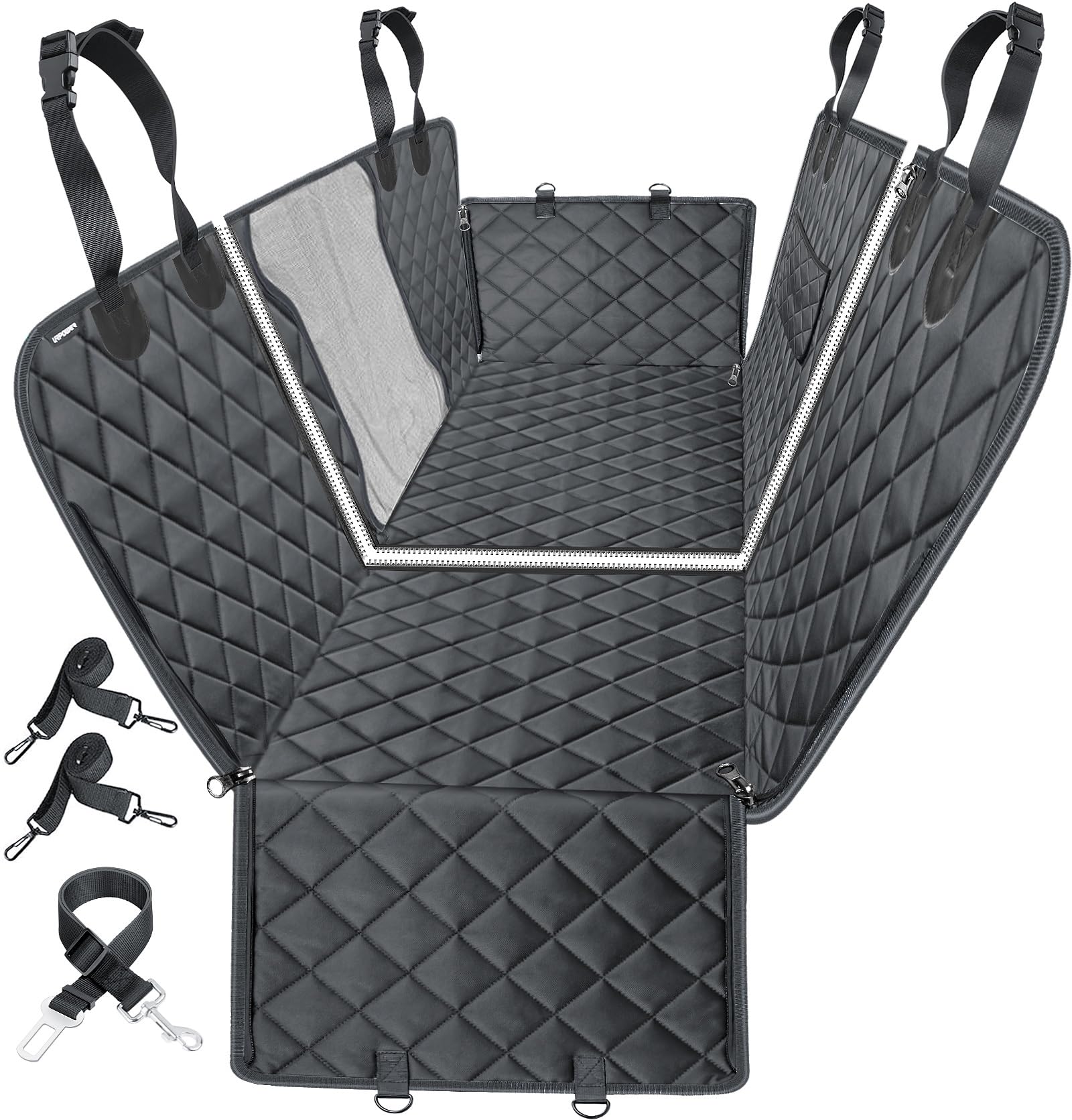 URPOWER 6-in-1 dog car seat cover waterproof hammock keeps seats dry.