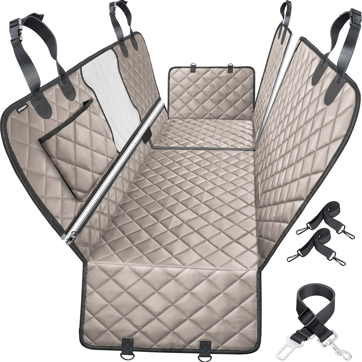 URPOWER 6-in-1 dog car seat cover back seat hammock provides full coverage for clean trips