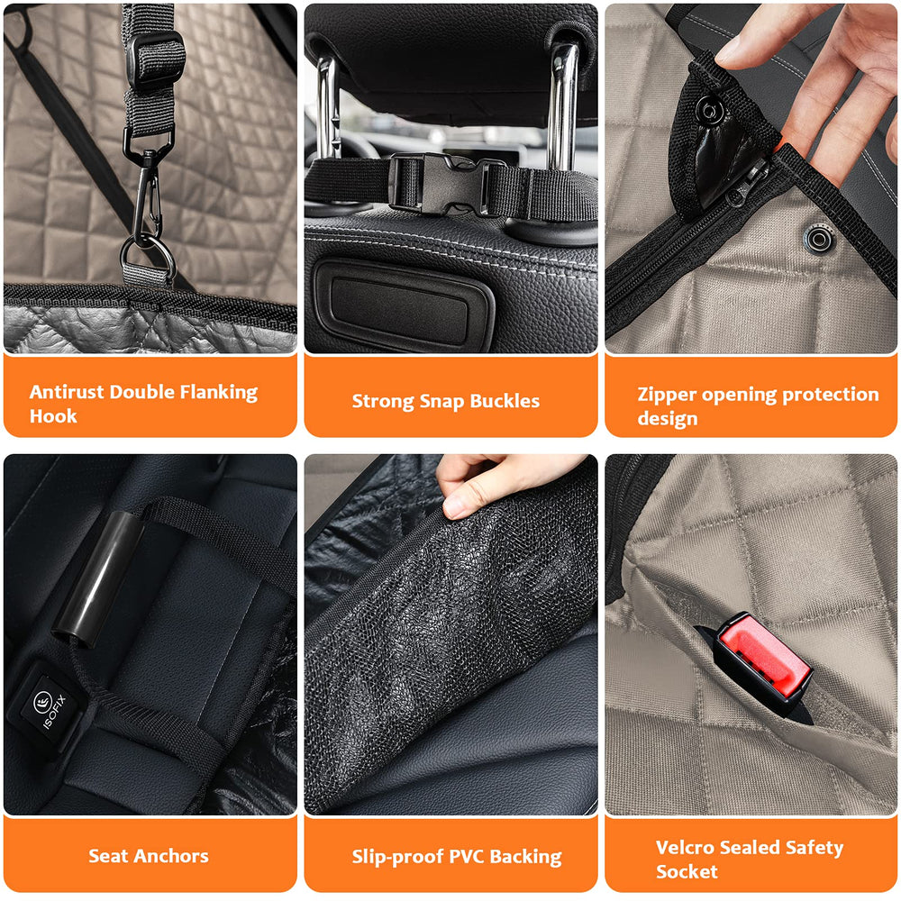URPOWER 6-in-1 dog car seat cover side flaps protect edges and pets