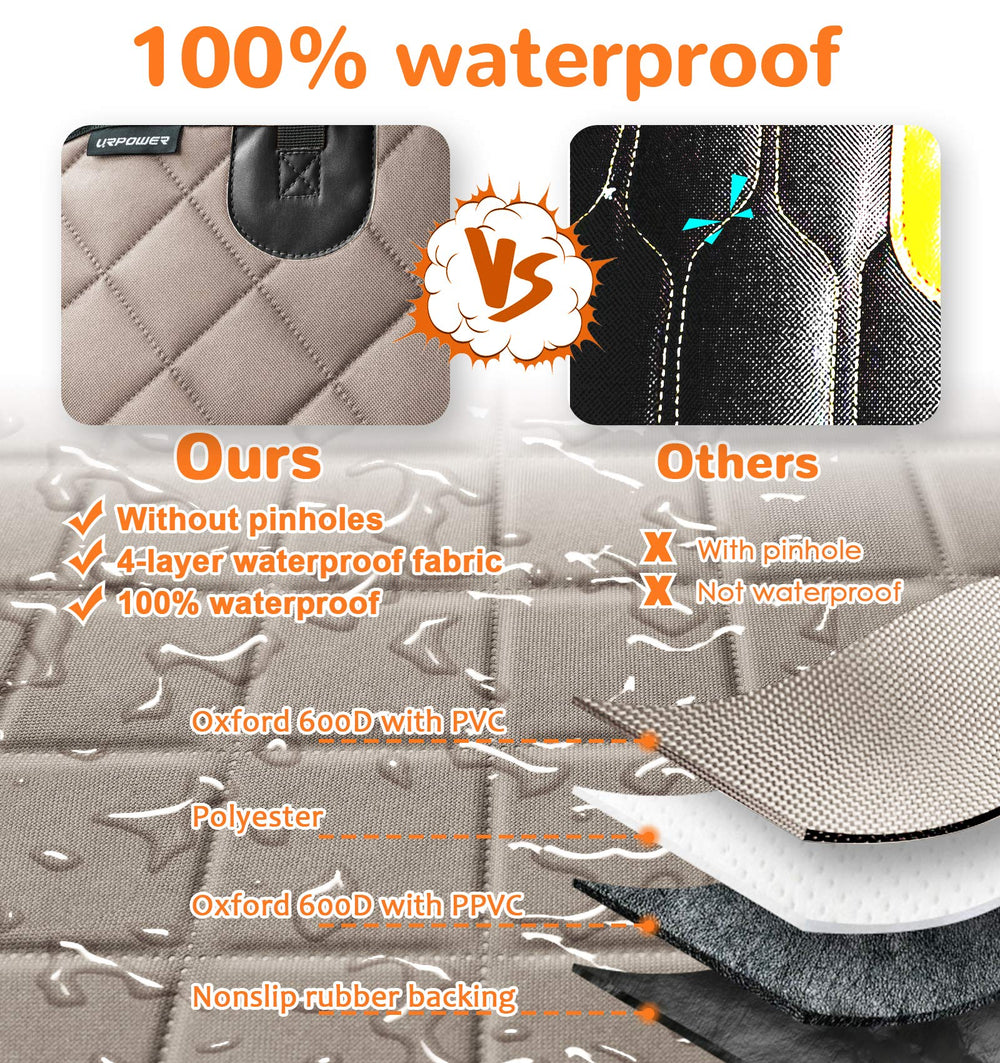 URPOWER 6-in-1 dog car seat cover waterproof Oxford fabric keeps seats clean