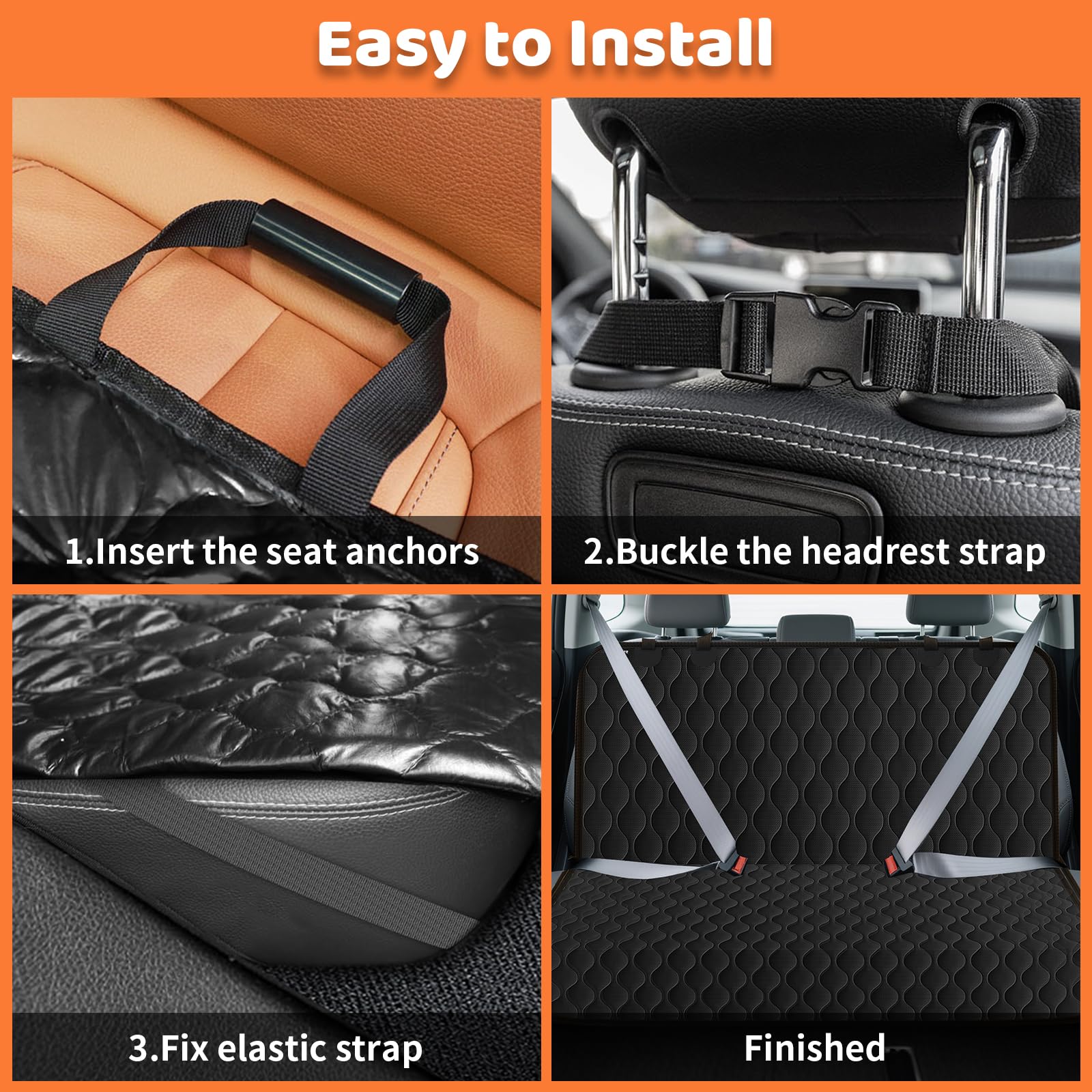 URPOWER Velcro openings allow access to child seat anchors and belts