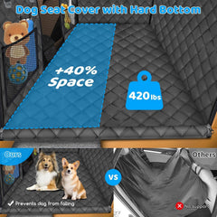 URPOWER back seat extender hard bottom shows rugged support for heavy dogs up to 420 lbs.