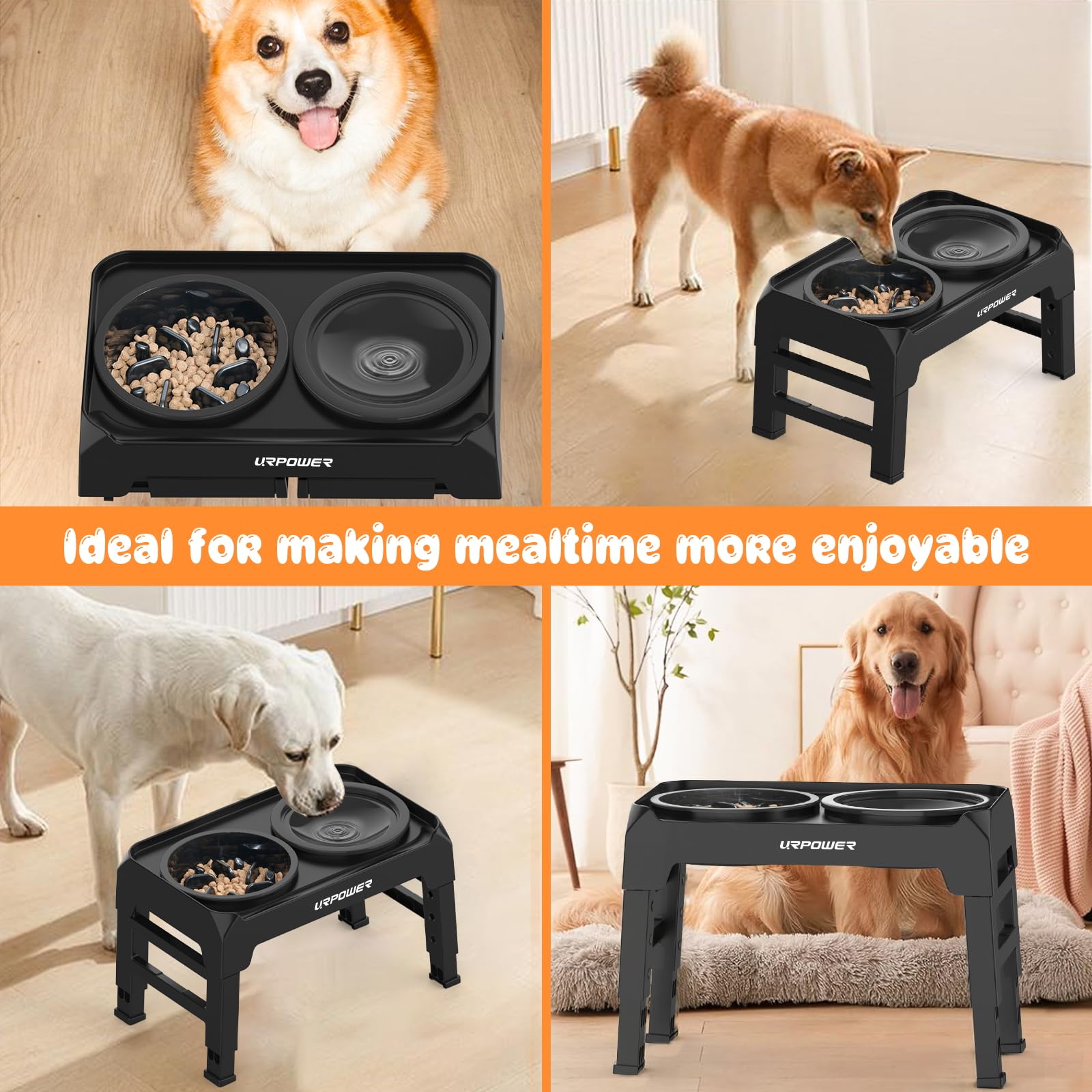 URPOWER clean-mess-proof eating area highlights raised edges catching spills