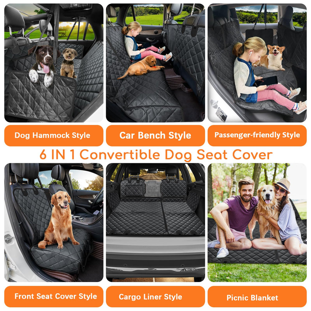 URPOWER dog car seat cover with mesh visual window improves airflow and monitoring.