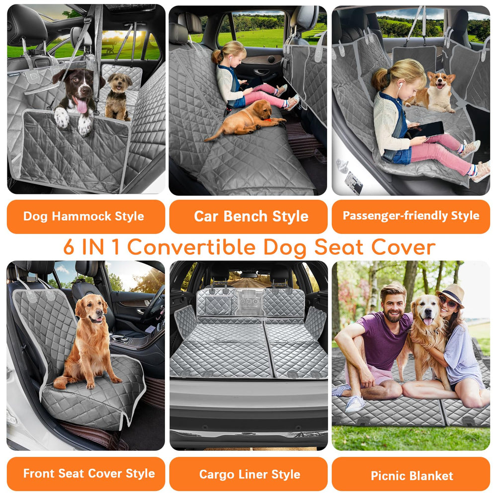 URPOWER dog car seat cover mesh window promotes airflow and reduces anxiety