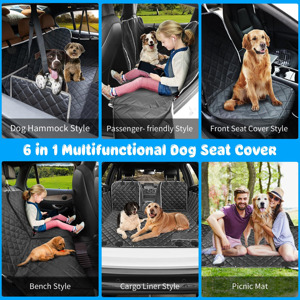 URPOWER dog car seat cover mesh window improves airflow and lets you check on your dog