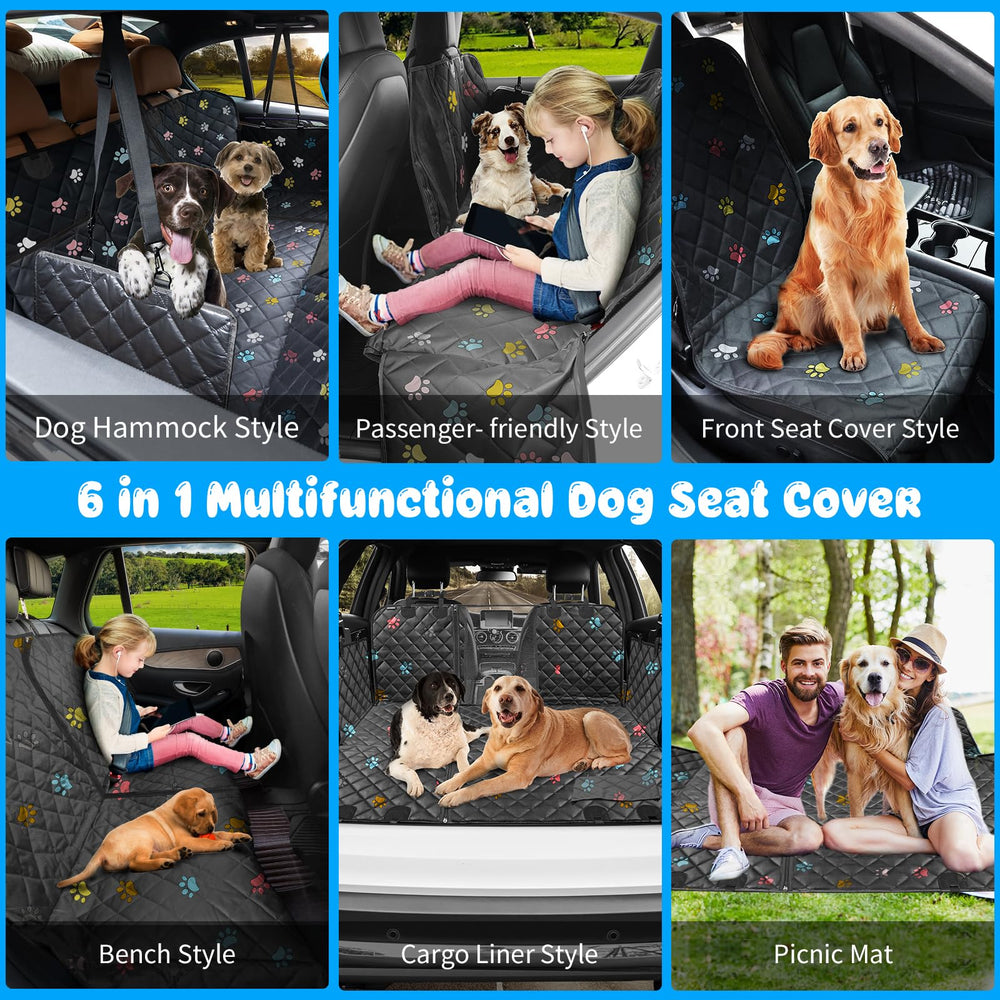 URPOWER dog car seat cover mesh window provides airflow and lets you check on pets.