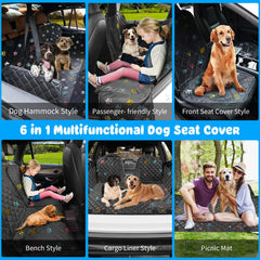 URPOWER dog car seat cover mesh window provides airflow and lets you check on pets.