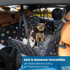 URPOWER dog car seat cover side flaps protect doors and prevent shifts.