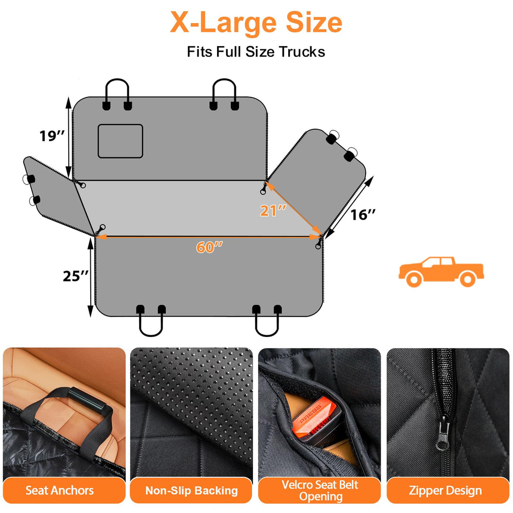 URPOWER dog seat cover quick installation and easy cleaning