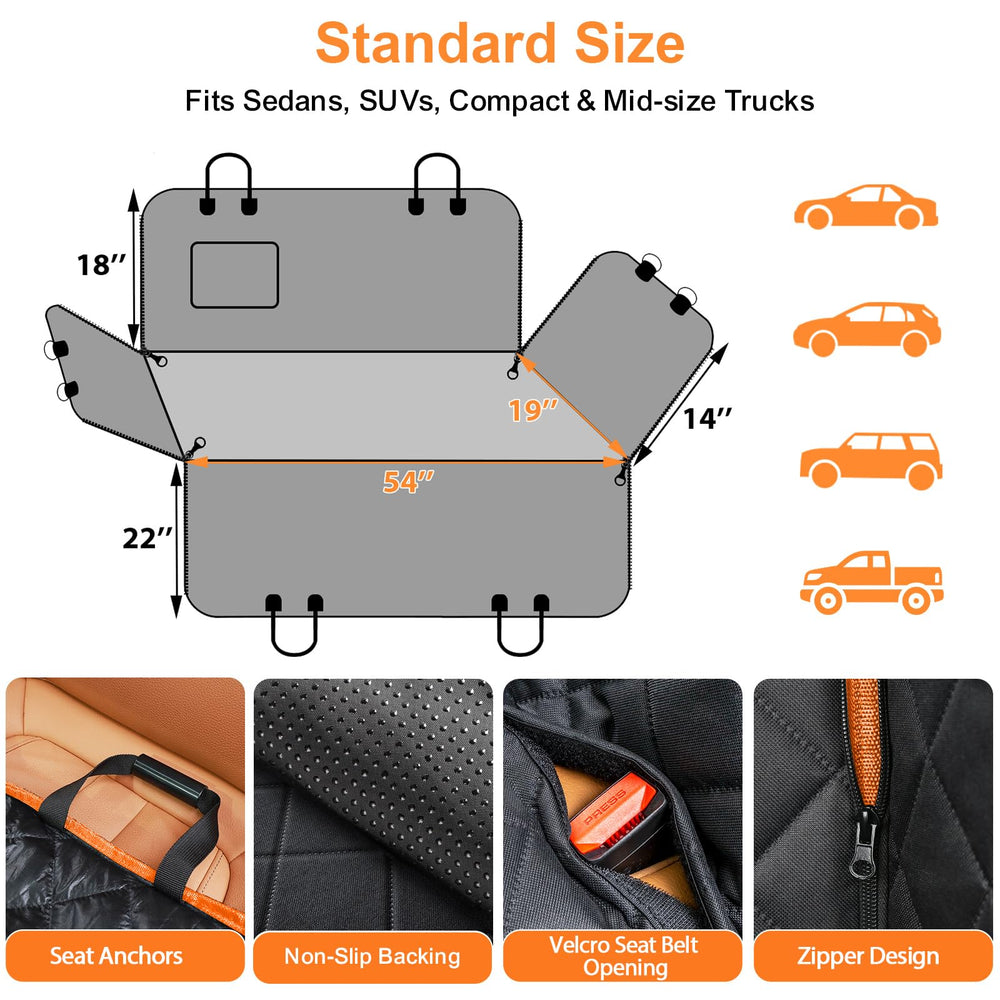 URPOWER dog seat cover easy to install and clean for quick setup.