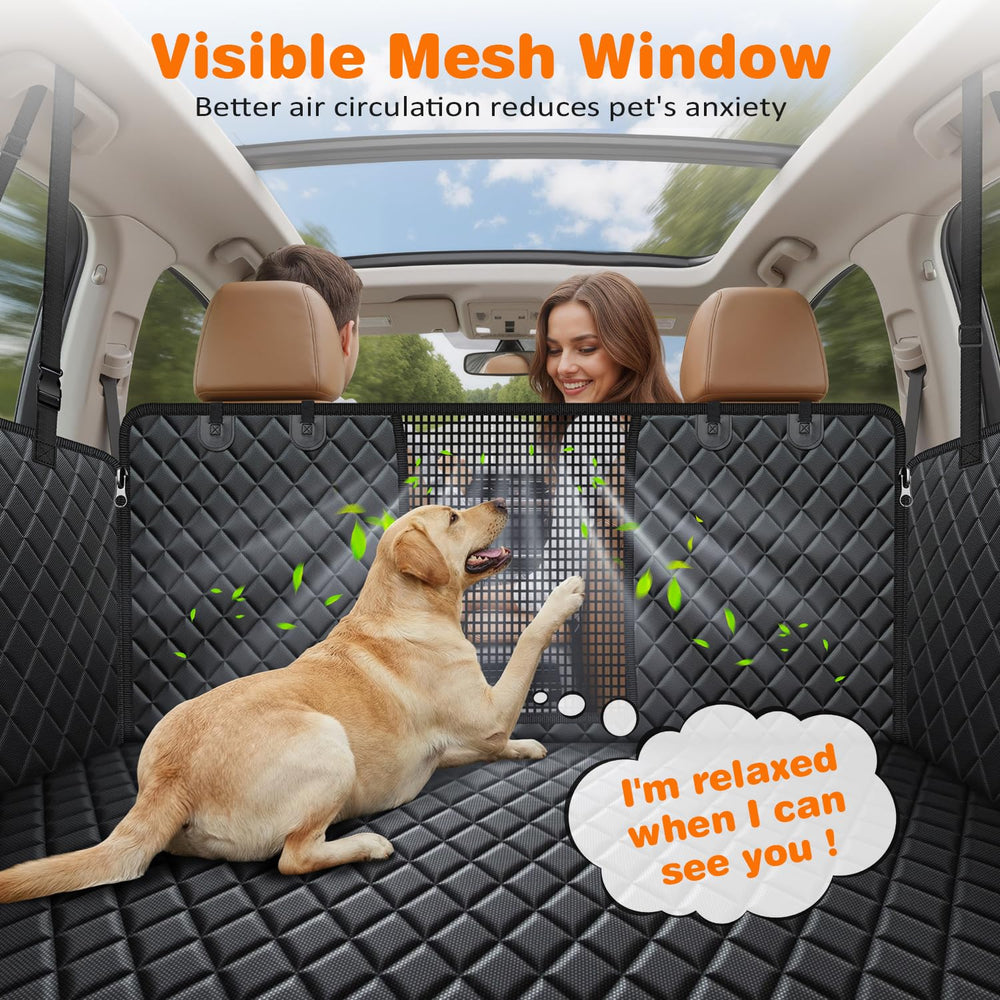 URPOWER dog seat cover with mesh window improves airflow and visibility