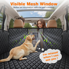URPOWER dog seat cover with mesh window improves airflow and visibility
