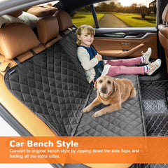 URPOWER dog seat cover side zipper entry enables easy dog access