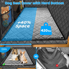 URPOWER back seat extender with non-slip blanket secures pets during rides