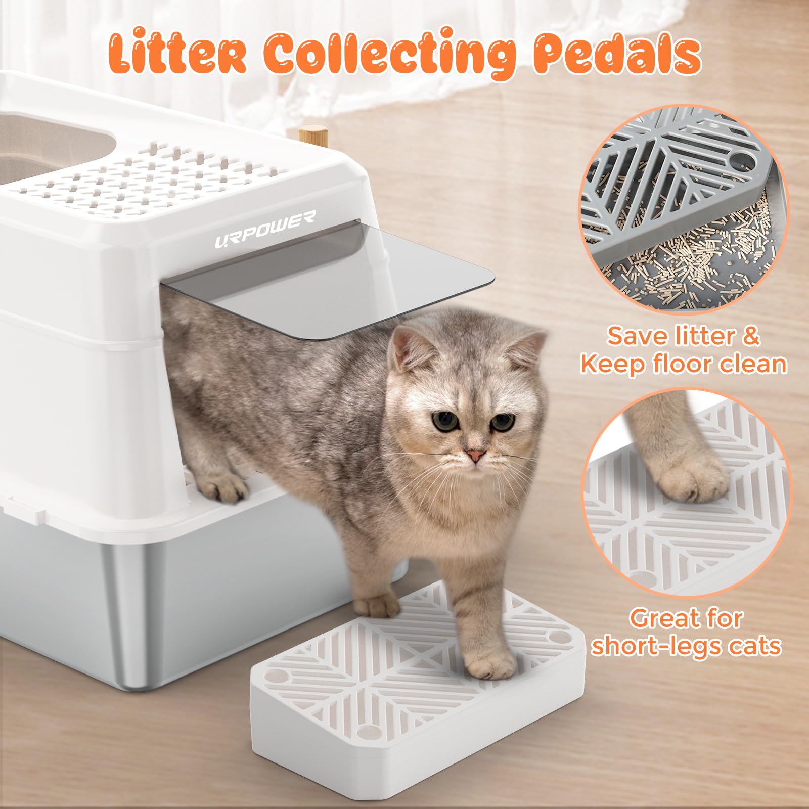 URPOWER dual-entry design featuring top and front access for all cats.