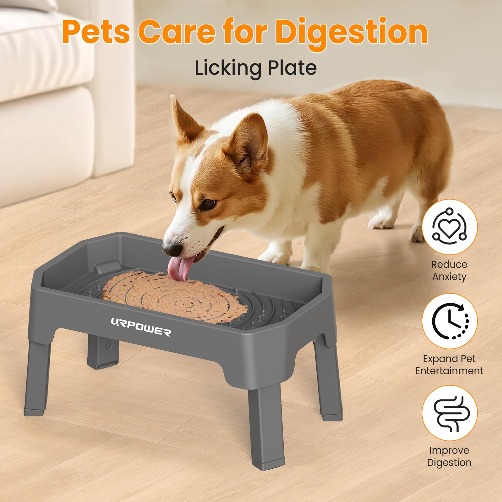 URPOWER elevated dog bowls keep a clean eating area by containing spills.