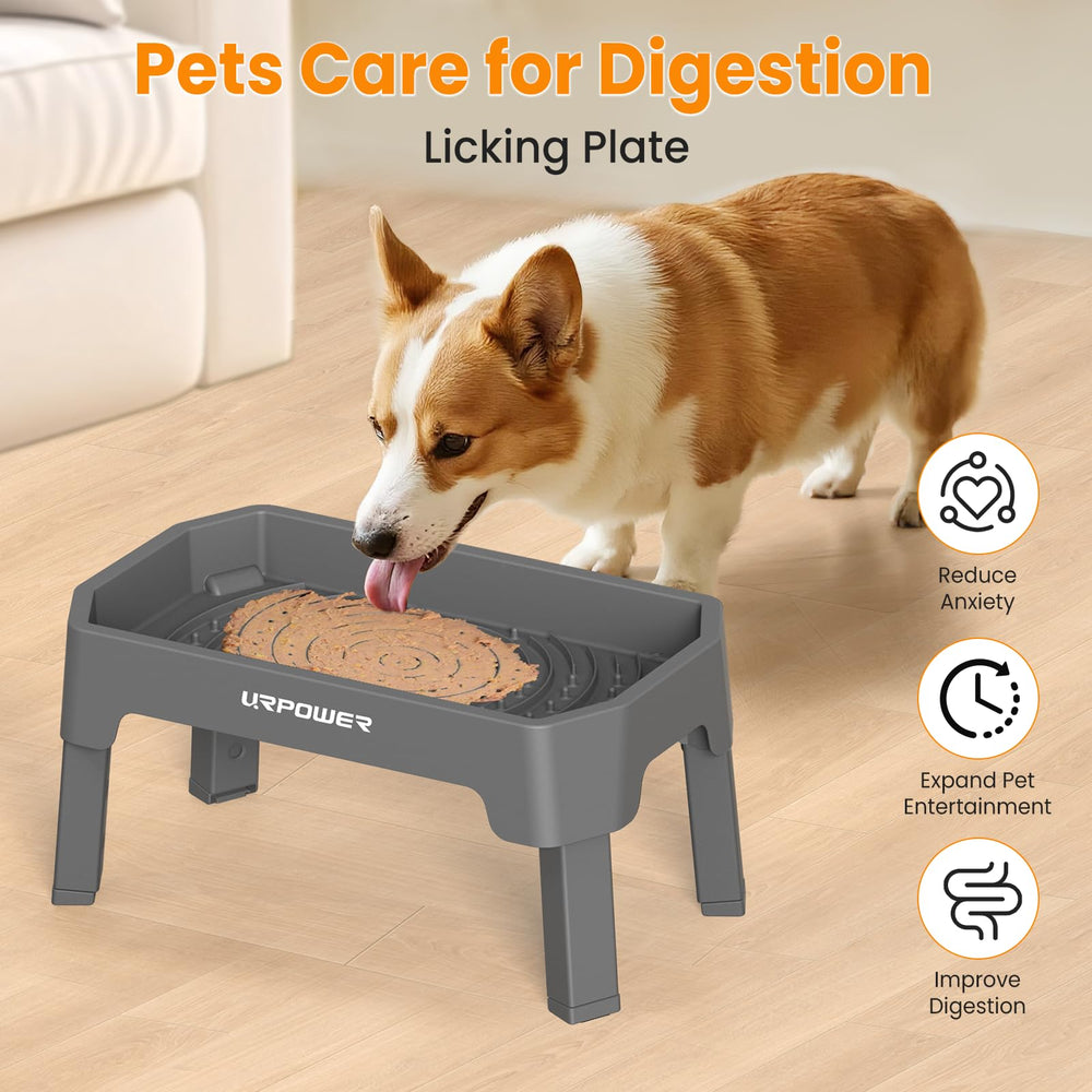 URPOWER elevated dog bowls keep a clean eating area by containing spills.