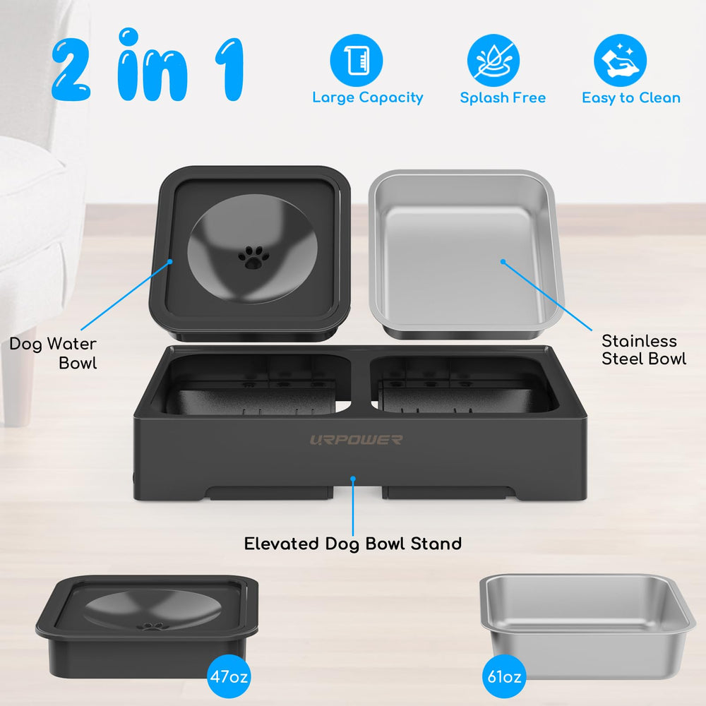 URPOWER floating disk water bowl slows drinking and reduces splashes