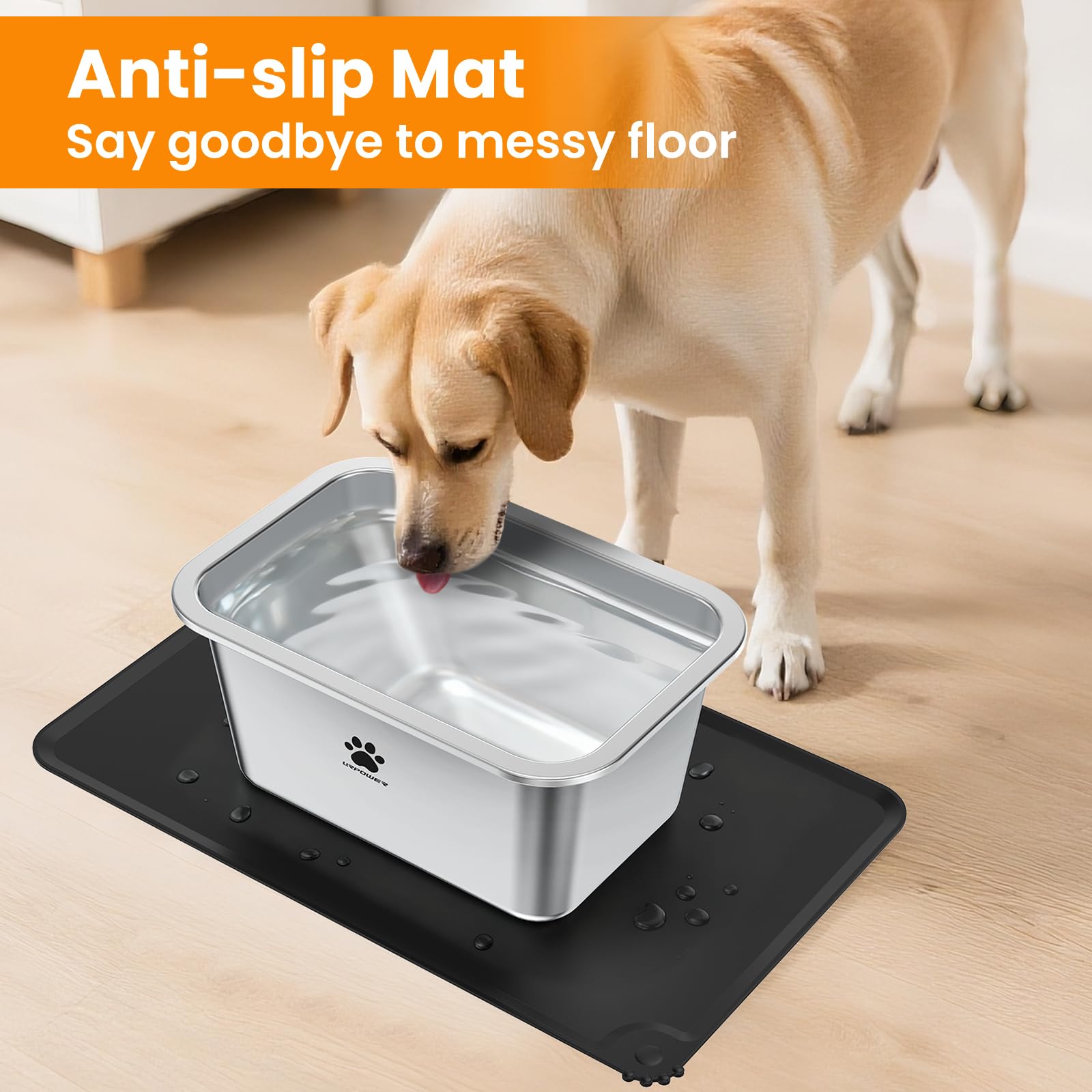 URPOWER large-dog bowls provide a sturdy feeding solution for busy homes