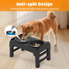 URPOWER no-spill water-bowl close-up demonstrating splash-free drinking