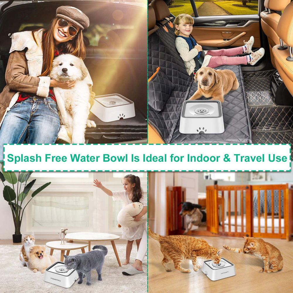 URPOWER pet water dispenser in action, ideal for spill-proof everyday use.