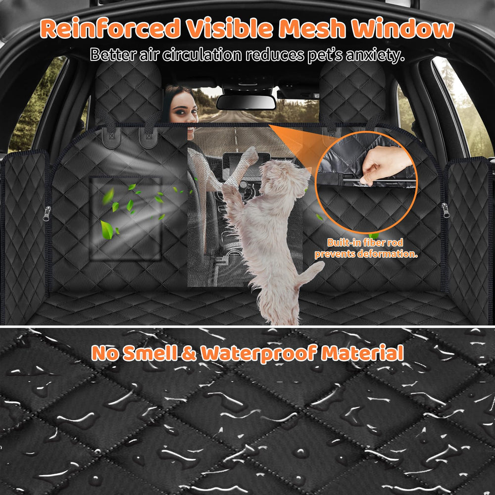 URPOWER reinforced mesh window reduces anxiety by letting dogs see you on the road.