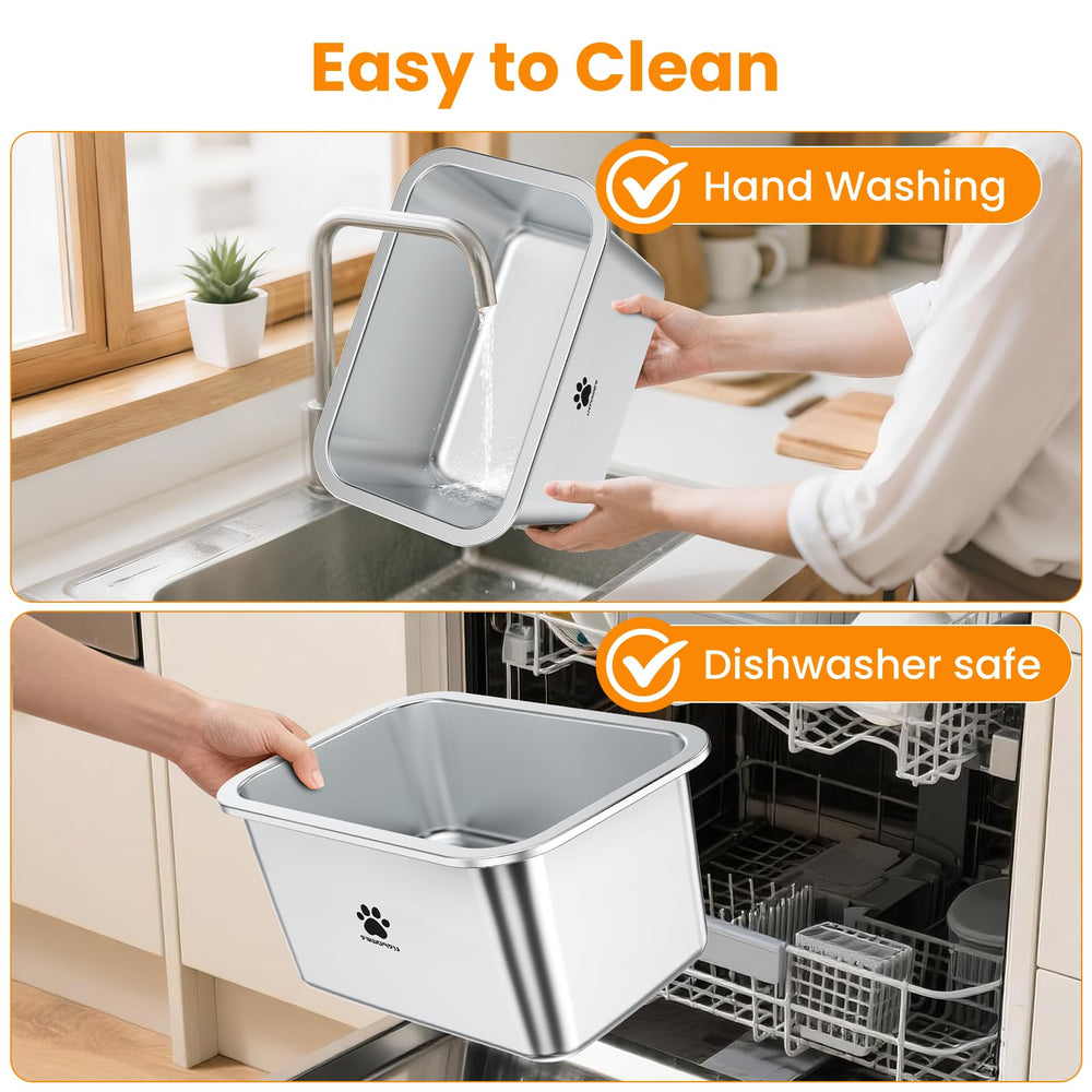 URPOWER separate food and water bowls prevent mixing during meals