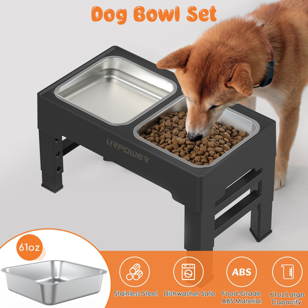 URPOWER stainless steel bowls — durable and easy to clean.