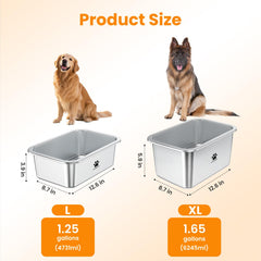 URPOWER stainless steel dog bowls are durable and chew-resistant for long-lasting use