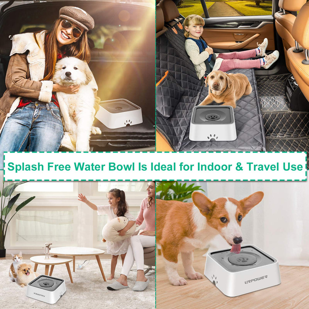 URPOWER travel-friendly water bowl in use for pets on the go.