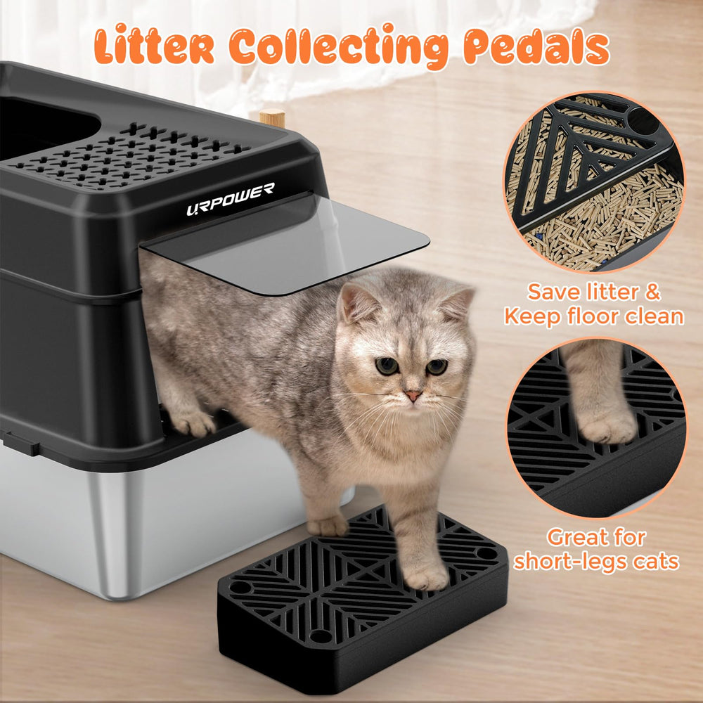 URPOWER triple-filter pedal design at top entrance keeps scooping cleaner.