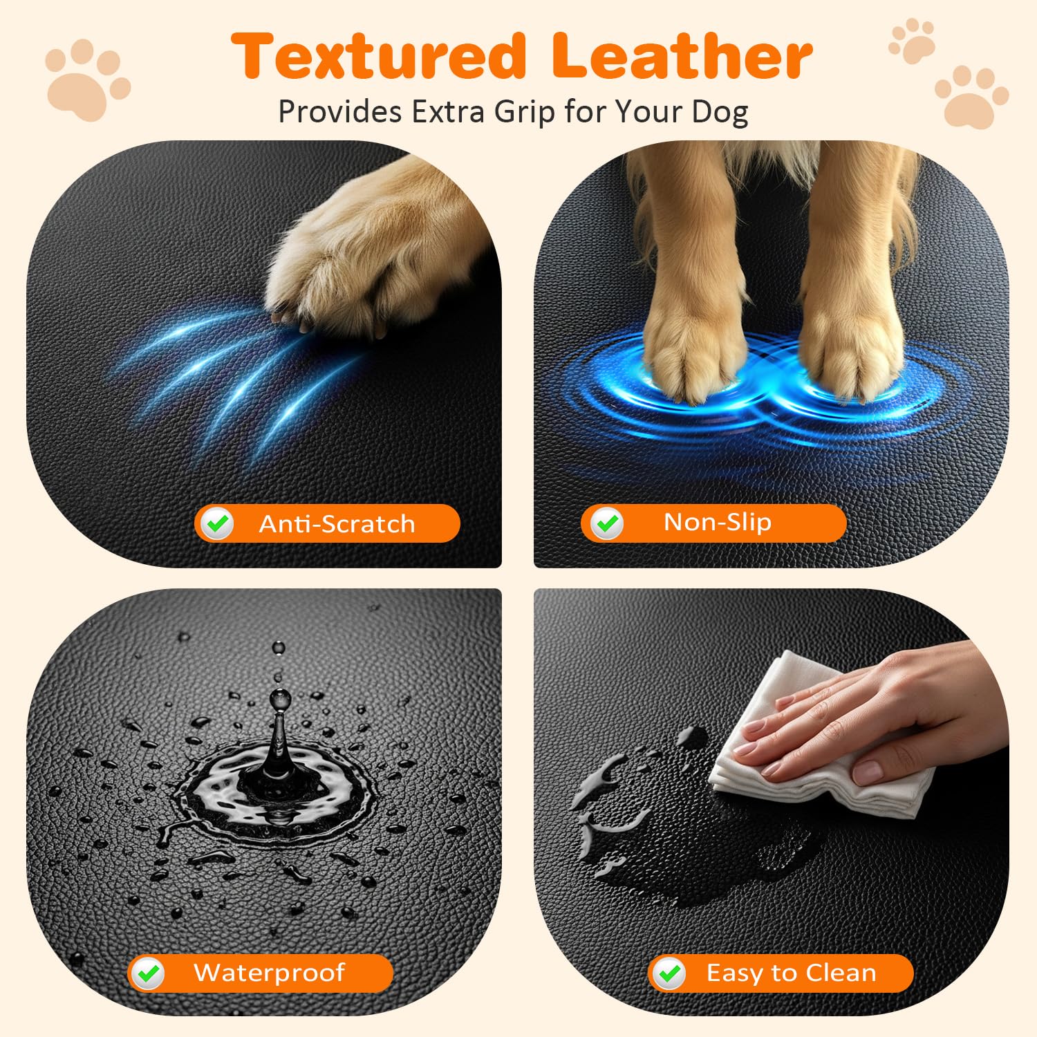 URPOWER waterproof PU leather surface cleans quickly after muddy walks.