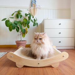 UrsLckyme solid oak frame highlights durable construction for lasting cat furniture