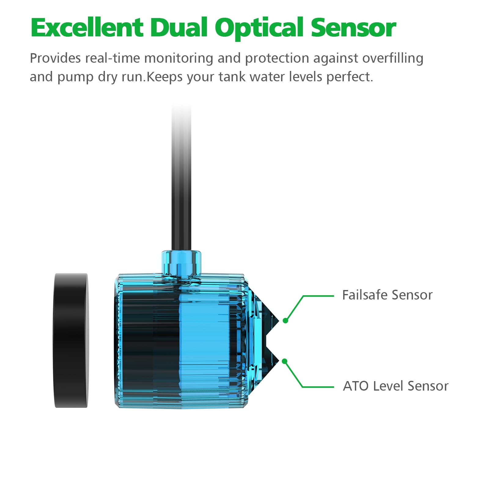 Useek compact design fits discreetly in nano tanks, saving space