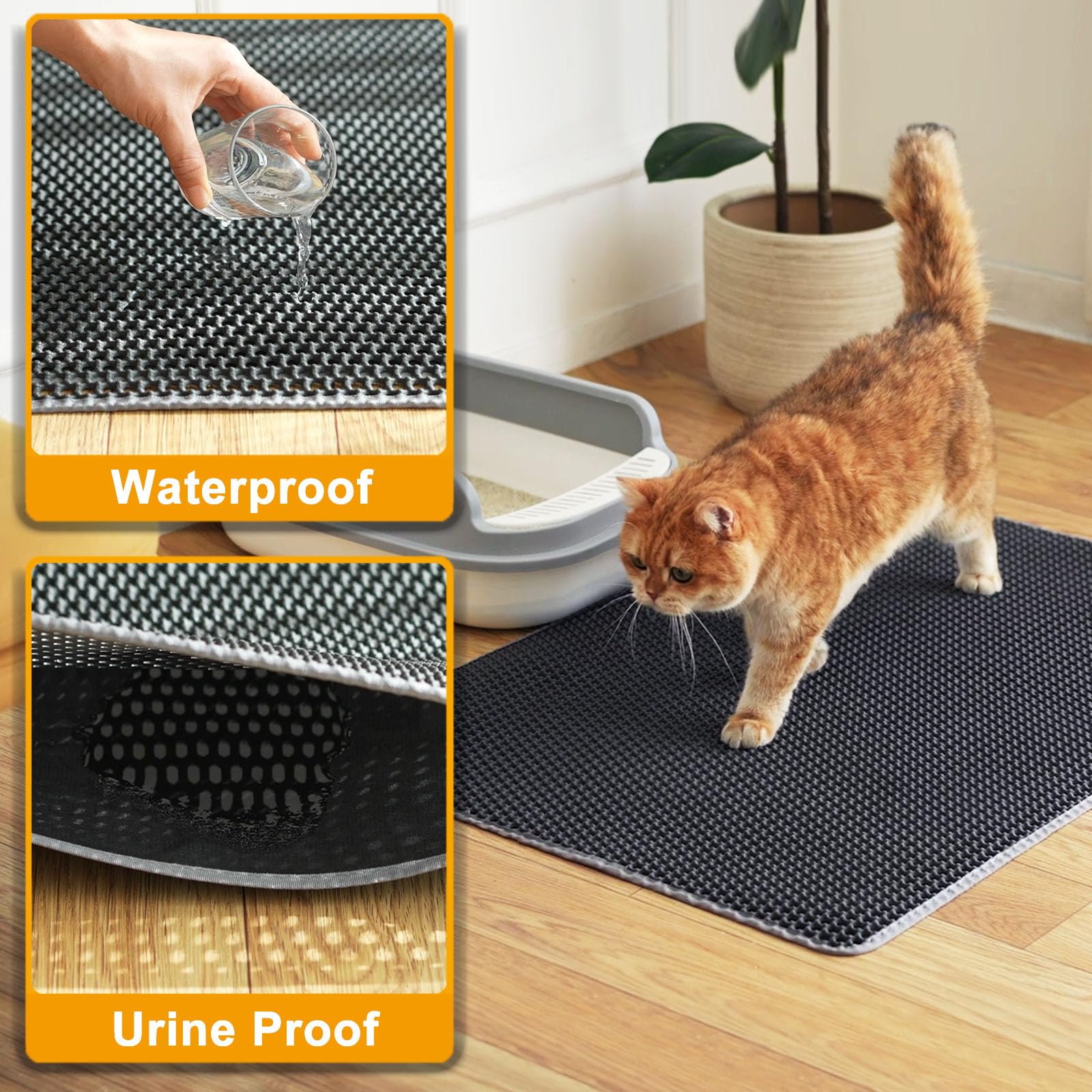 USHARP Cat Litter Mat highlights quick-clean system for easy litter removal and drying